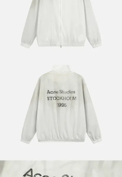 Acne Studios Cropped Leather-Collar Jacket Black - 17
