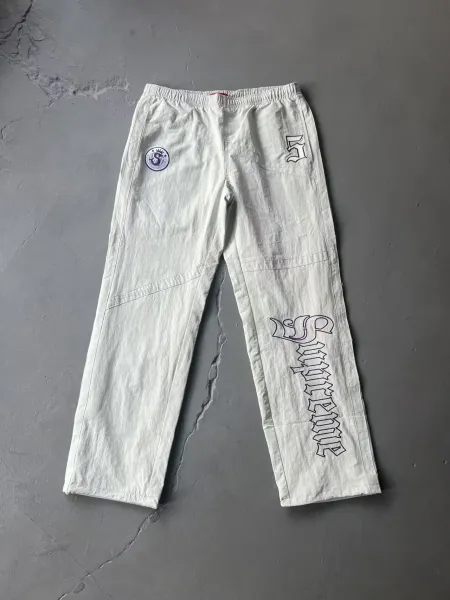 Supreme Gothic Logo Track Pants White - 1