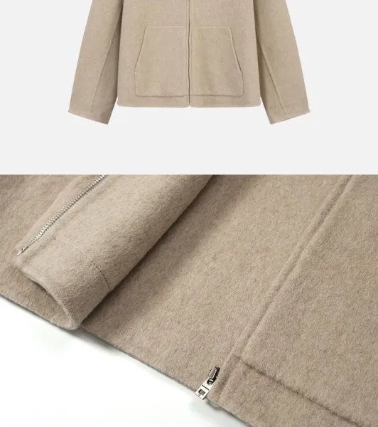 Acne Studios Cropped Leather-Collar Jacket Black - 26