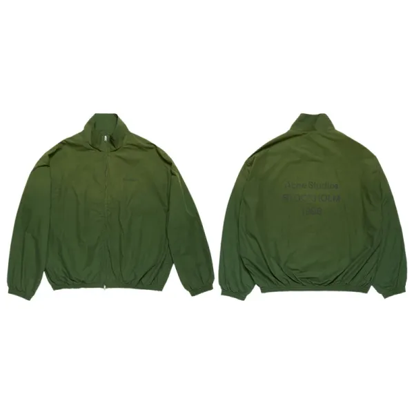 Acne Studios Stockholm 1996 Windbreaker Army Green Jacket Outerwear - 1