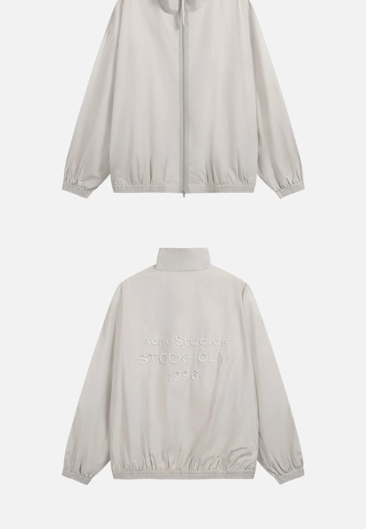 Acne Studios Cropped Leather-Collar Jacket Black - 12
