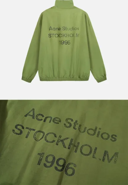Acne Studios Cropped Leather-Collar Jacket Black - 19