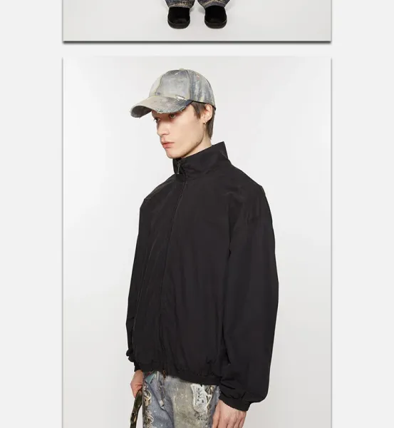 Acne Studios Cropped Leather-Collar Jacket Black - 28