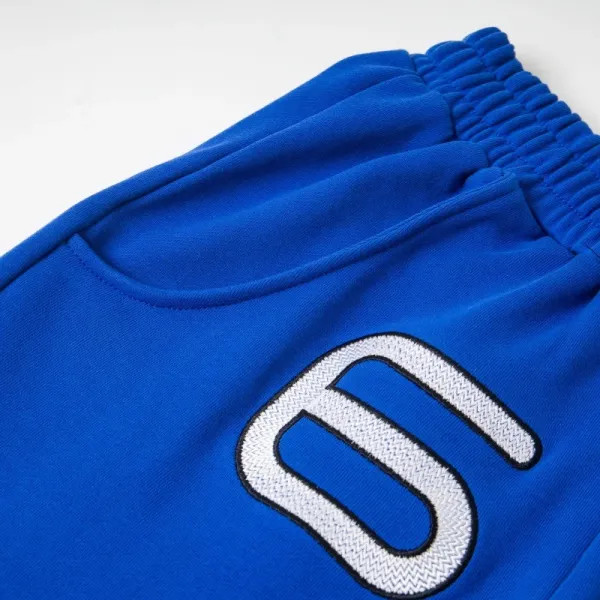 Lotto x Mowa Sporty Blue Sweatpants with Number 6 and Polo Rider Print - 14