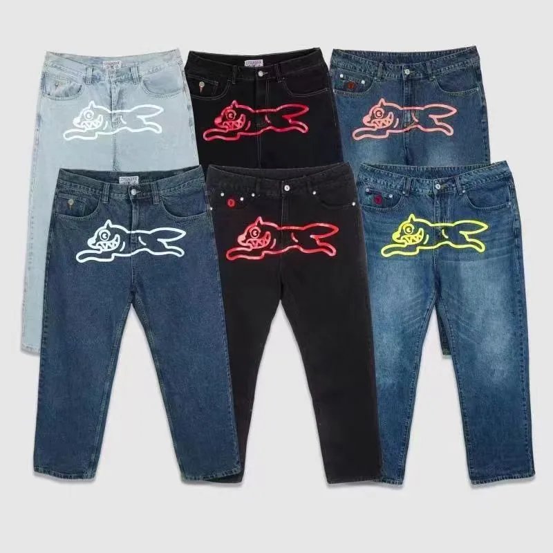American Street Style Washed Denim Jeans