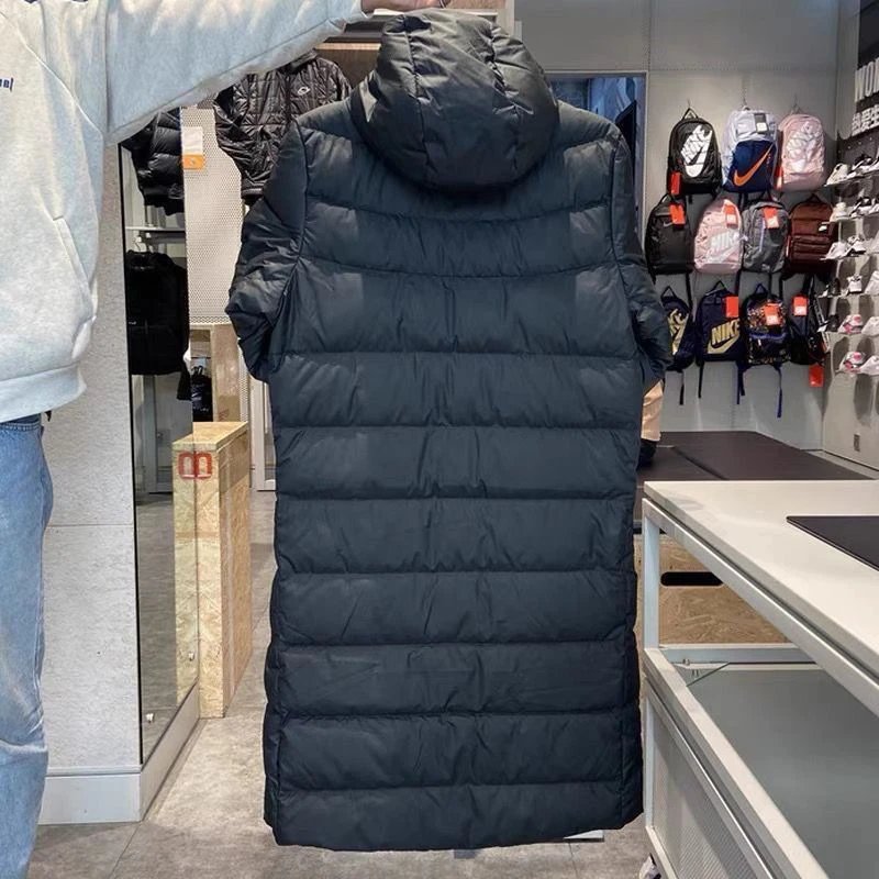 Nike Windrunner Long Puffer Coat Black Down Jacket - 8