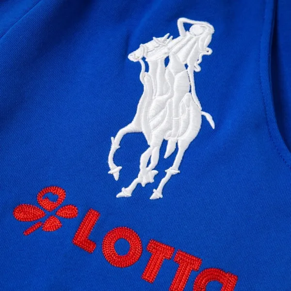 Lotto x Mowa Sporty Blue Sweatpants with Number 6 and Polo Rider Print - 19
