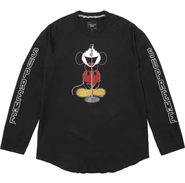 Supreme x Disney Mickey Mouse Long Sleeve T-Shirt Black - 26