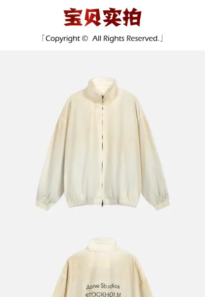 Acne Studios Cropped Leather-Collar Jacket Black - 5