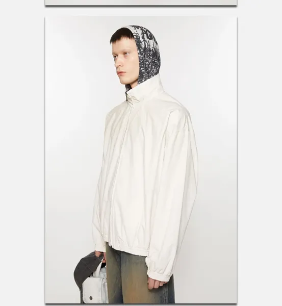Acne Studios Cropped Leather-Collar Jacket Black - 31