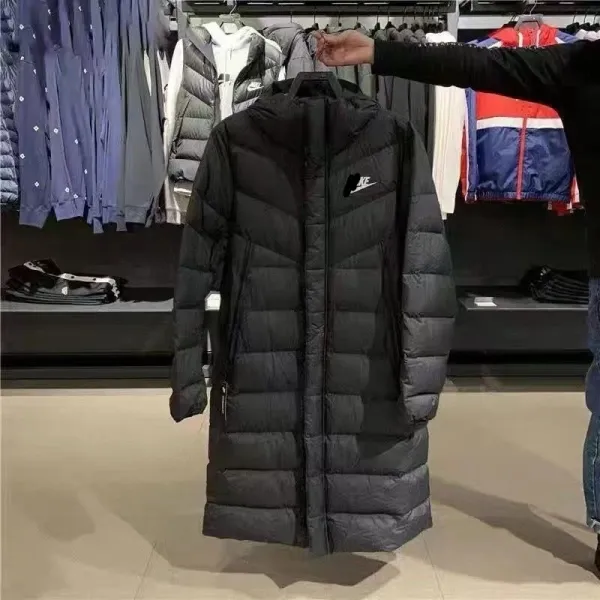 Nike Windrunner Long Puffer Coat Black Down Jacket - 1