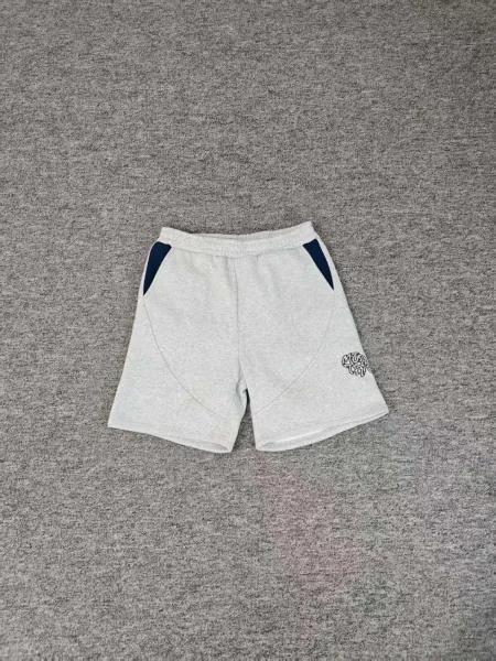 Design Sweatshorts Gray with Navy Panels and Embroidered Logo Shorts - 1