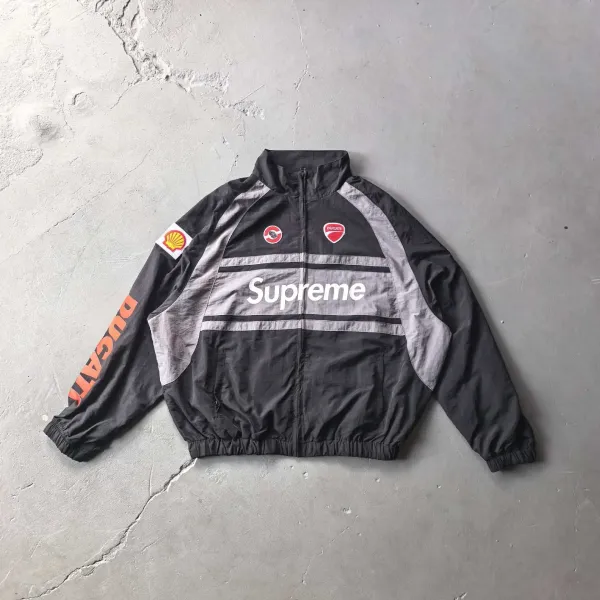 Supreme x Ducati Windbreaker Jacket Black / Gray - 1