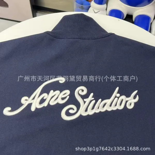Acne Studios Zip-Up Track Jacket Navy Outerwear Jacket - 17
