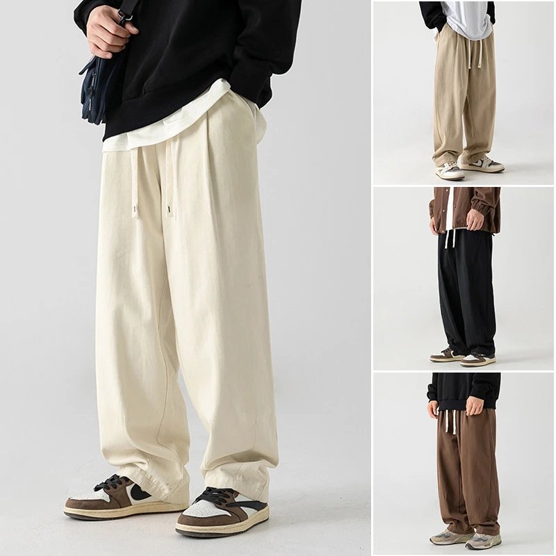 Japanese Retro Sandwashed Casual Pants