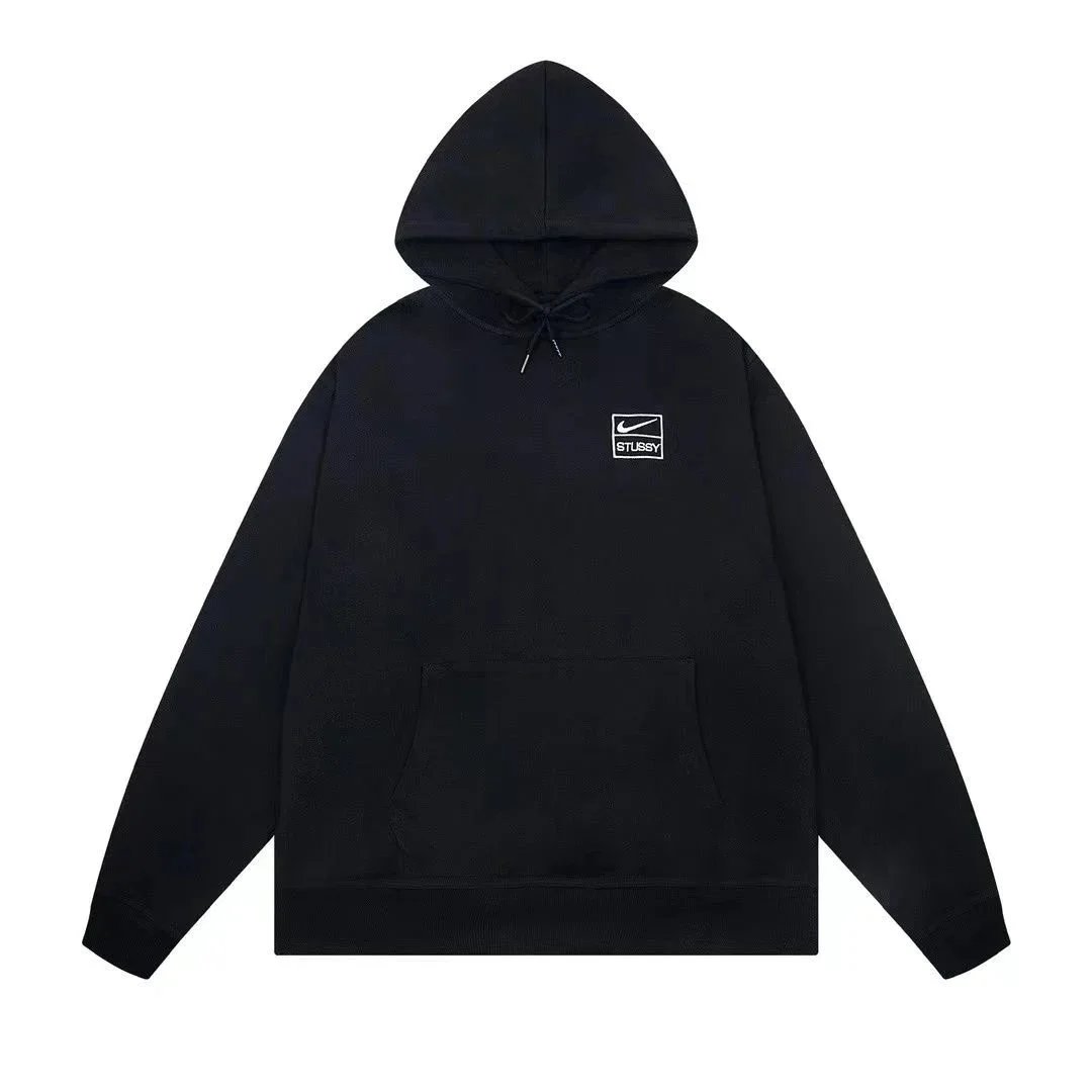 Nike Hooded Sweatshirt Beige Black Purple Casual Pullover