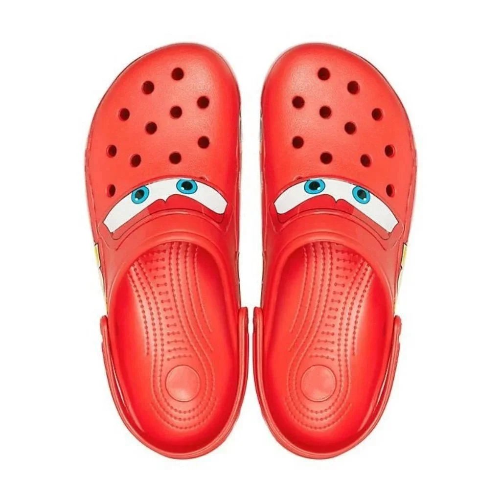 Crocs Fun Lab Lightning McQueen Clog Black / Red Kids Sandals - 3