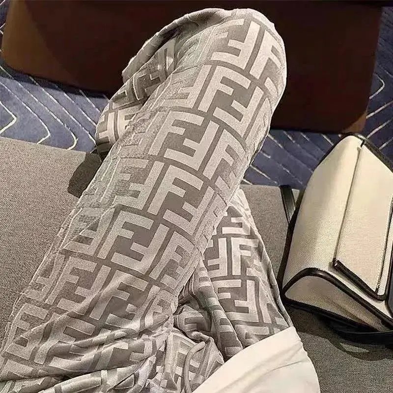 Fendi Shorts FF monogram drawstring — Grey1