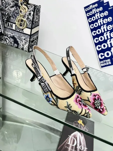 Dior J'Adior Slingback Heels Pink Corduroy - 28