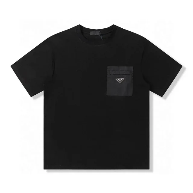 Prada T-Shirts Short-Sleeve Logo Print product detail image 25