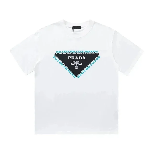 Prada T-Shirts Short-Sleeve Logo Print product detail image 12