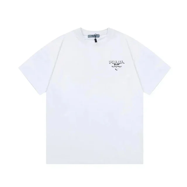 Prada T-Shirts Short-Sleeve Logo Print product detail image 27