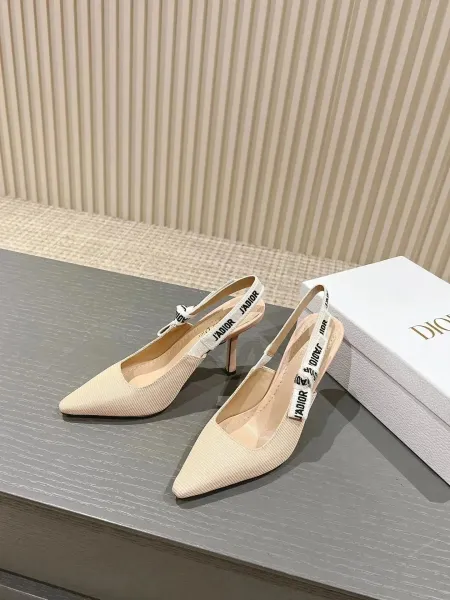 Dior J'Adior Slingback Heels Pink Corduroy - 12
