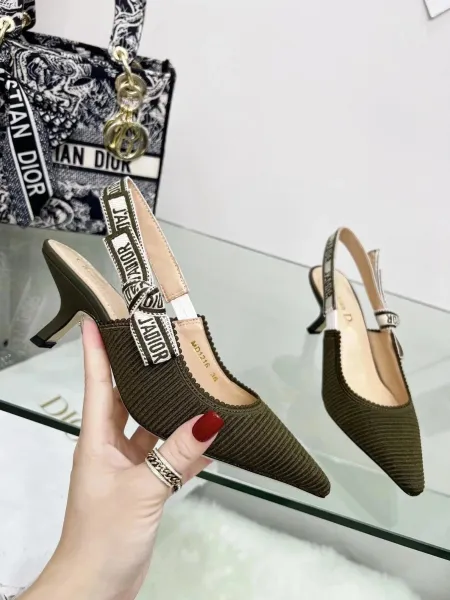 Dior J'Adior Slingback Heels Pink Corduroy - 31