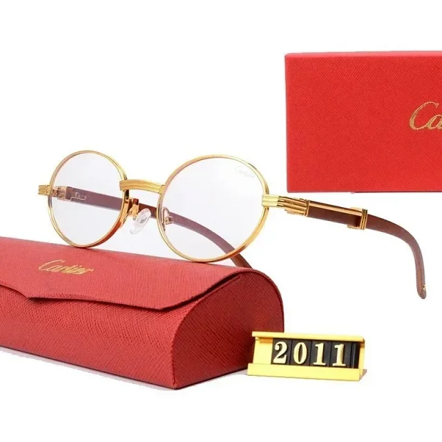 Cartier Eyewear 2011 Round Metal-Frame Sunglasses product detail image 4