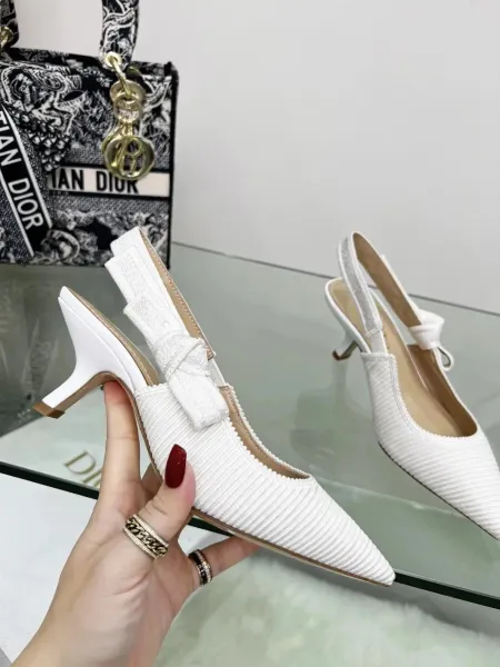Dior J'Adior Slingback Heels Pink Corduroy - 33