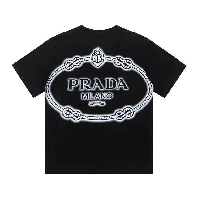 Prada T-Shirts Short-Sleeve Logo Print product detail image 21