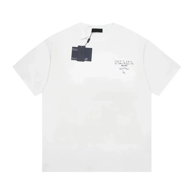 Prada T-Shirts Short-Sleeve Logo Print product detail image 32