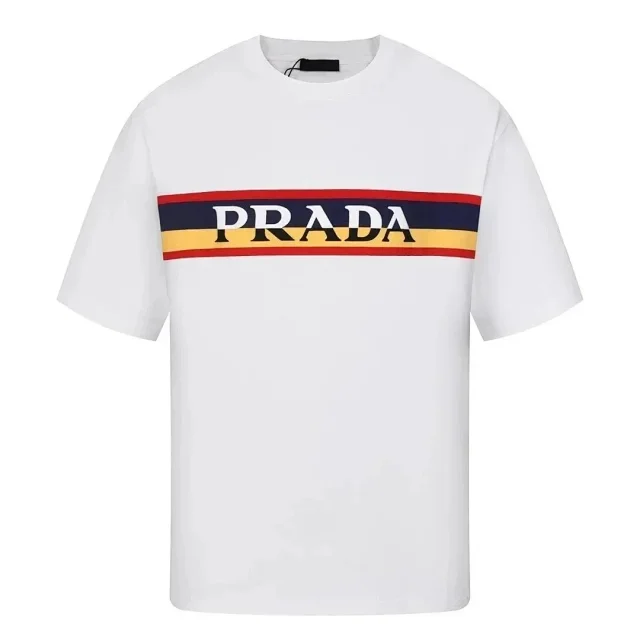 Prada T-Shirts Short-Sleeve Logo Print product detail image 29