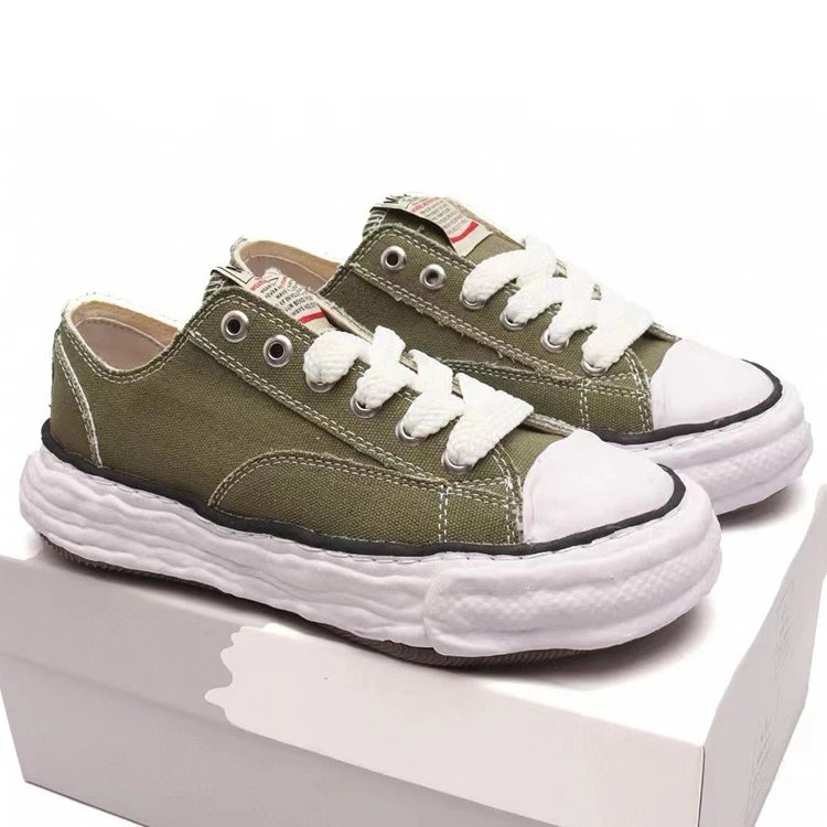 MMY Wave Sole Canvas Sneakers White - 6