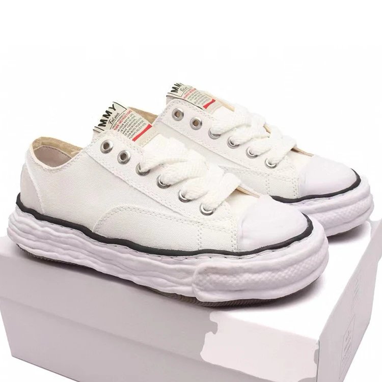 MMY Wave Sole Canvas Sneakers White - 3