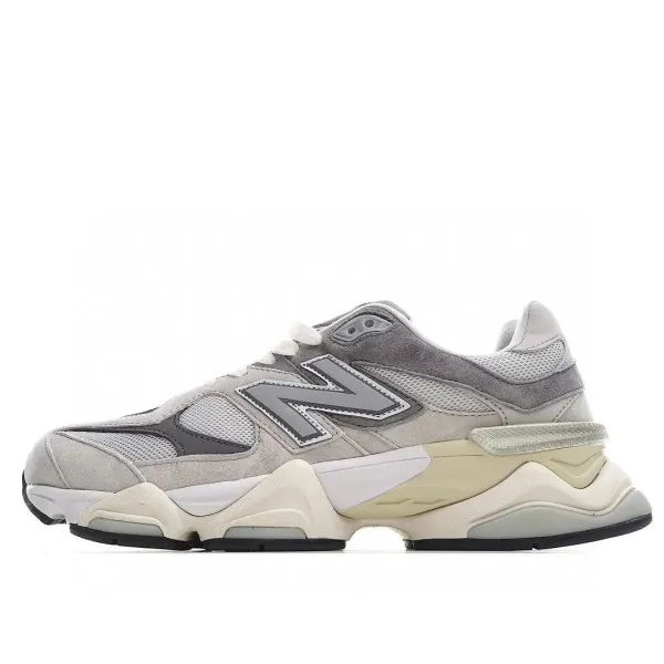 New Balance 9060 Gray Beige Chunky Sneakers - 1