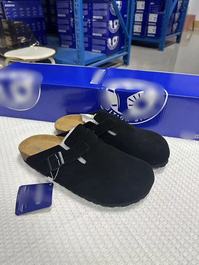 Birkenstock Sandals Boston suede buckle clogs product detail image 8