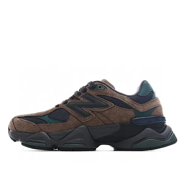 New Balance 9060 Brown and Forest Green Chunky Sneakers - 1