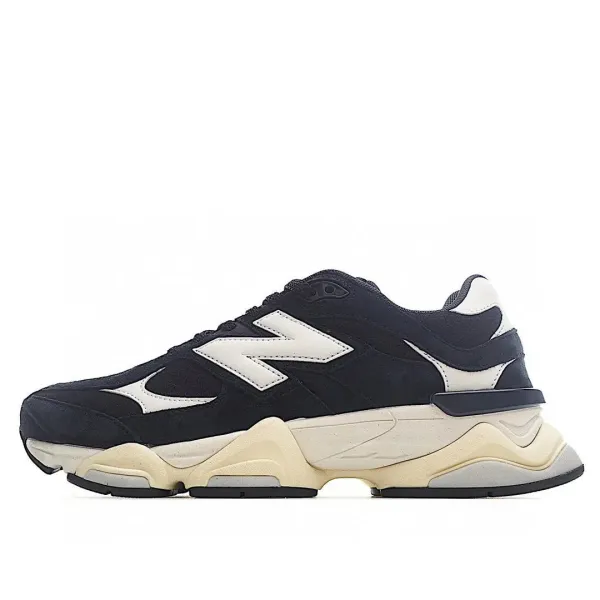 New Balance 9060 Navy and Cream Chunky Sneakers - 1