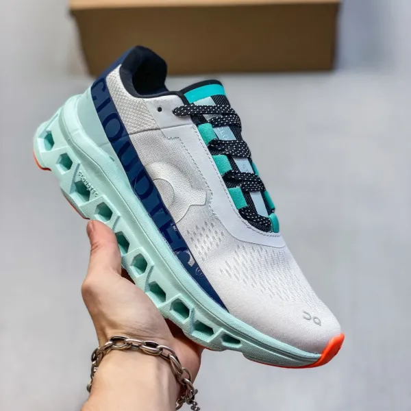 On Cloudmonster Aqua Teal Running Shoes - 1