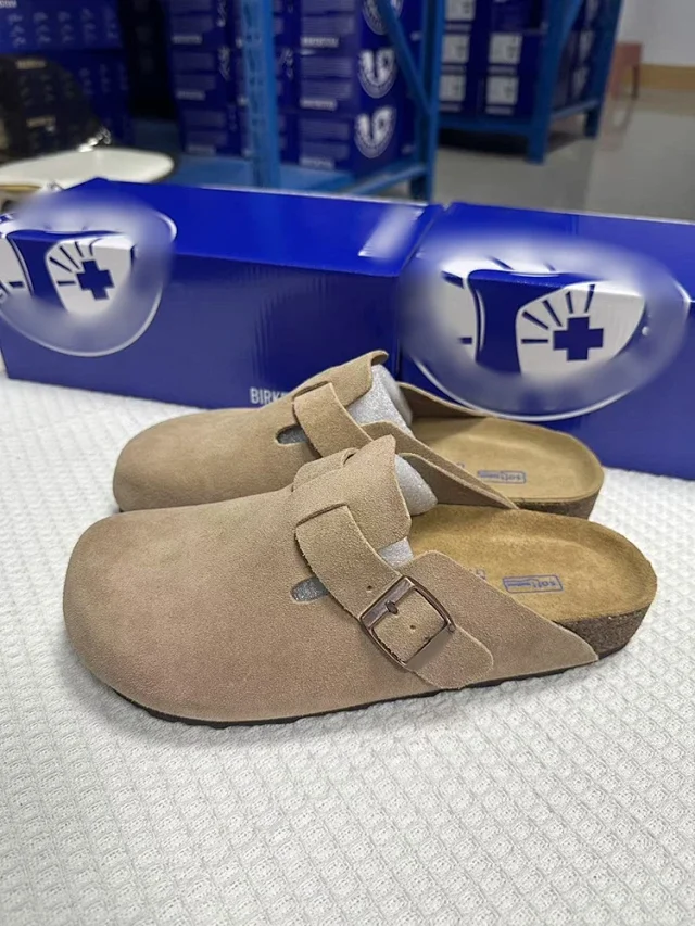 Birkenstock Sandals Boston suede buckle clogs product detail image 10