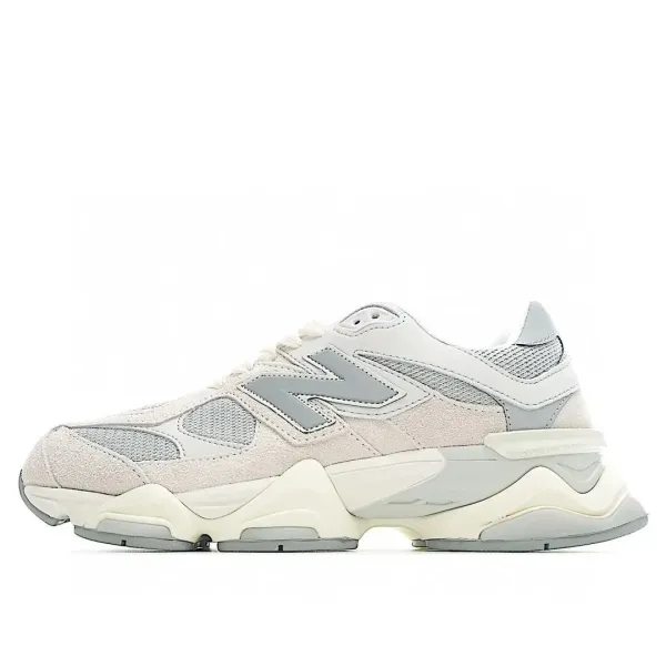 New Balance 9060 Off-White Collaboration White Gray Chunky Sneakers - 1