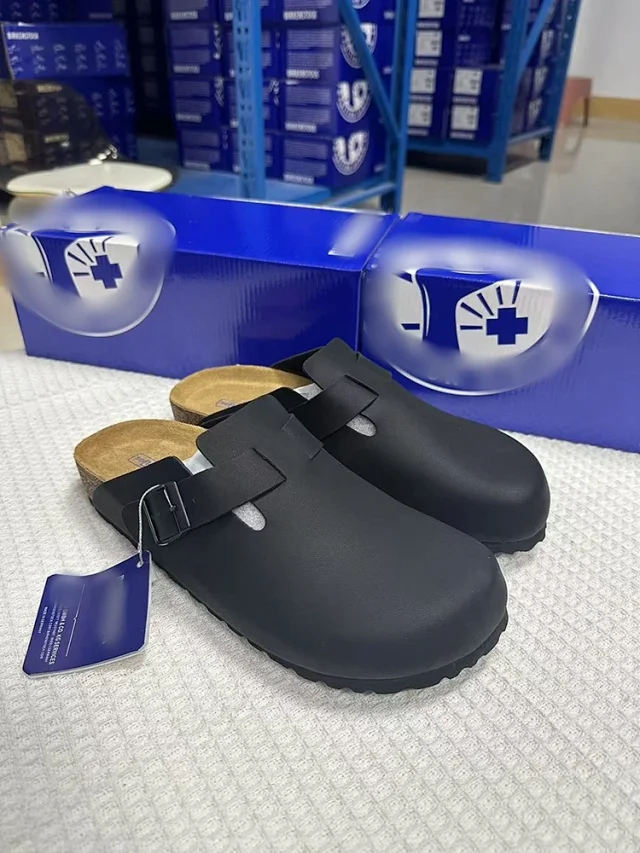 Birkenstock Sandals Boston suede buckle clogs product detail image 6