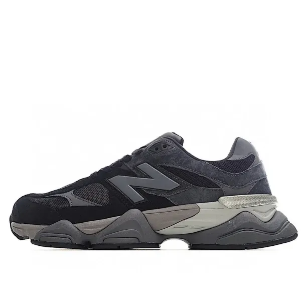 New Balance 9060 Black Gray Chunky Sneakers - 1