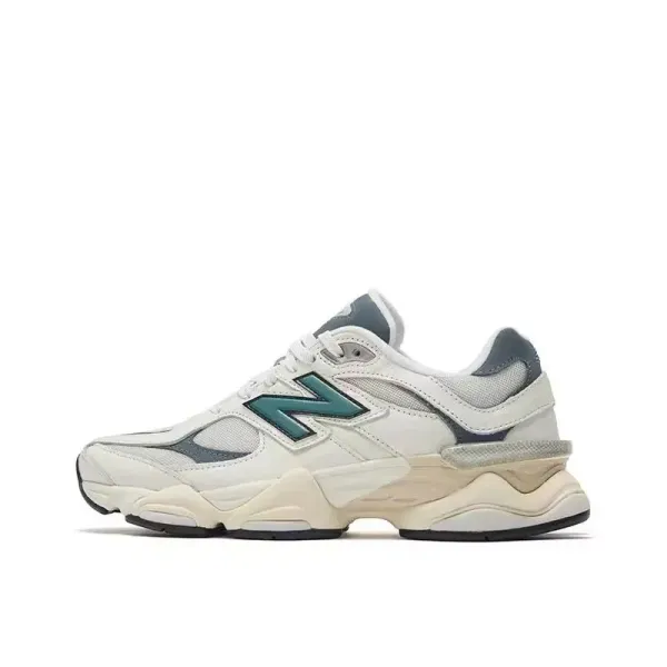 New Balance 9060 White Teal Gray Chunky Sneakers - 1