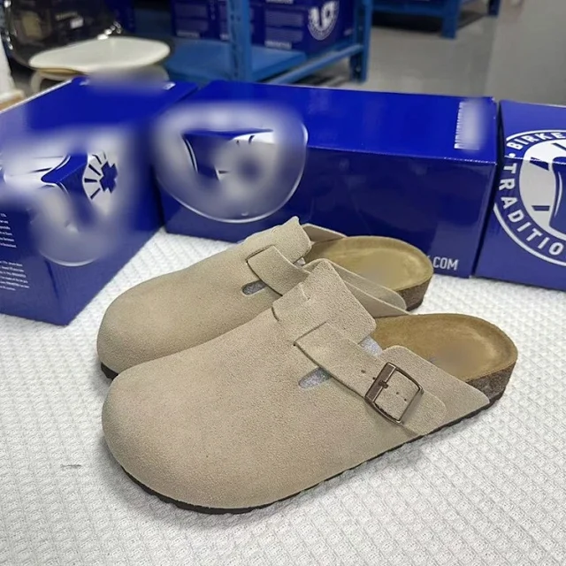 Birkenstock Sandals Boston suede buckle clogs product detail image 11
