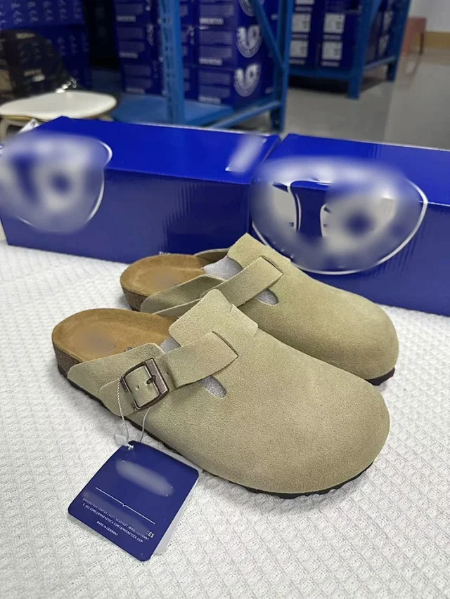 Birkenstock Sandals Boston suede buckle clogs product detail image 7