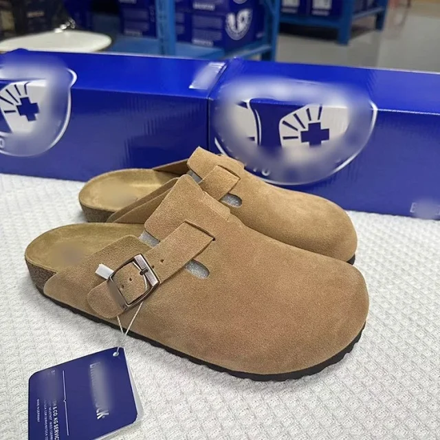 Birkenstock Sandals Boston suede buckle clogs product detail image 12