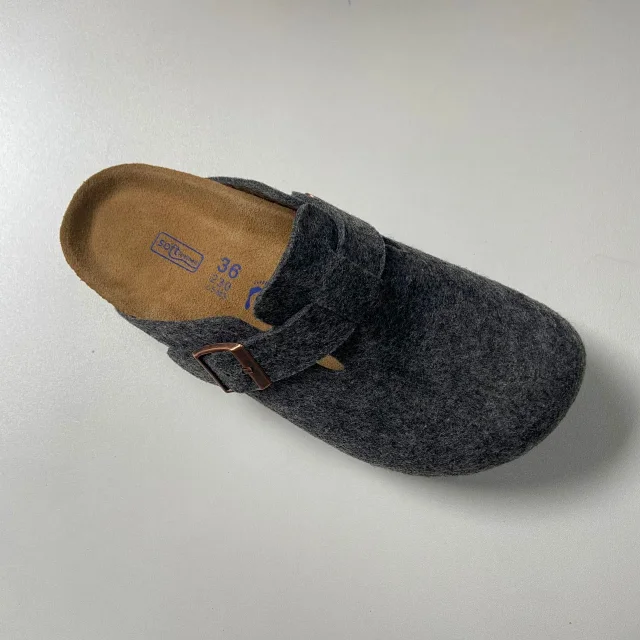 Birkenstock Sandals Boston suede buckle clogs product detail image 13
