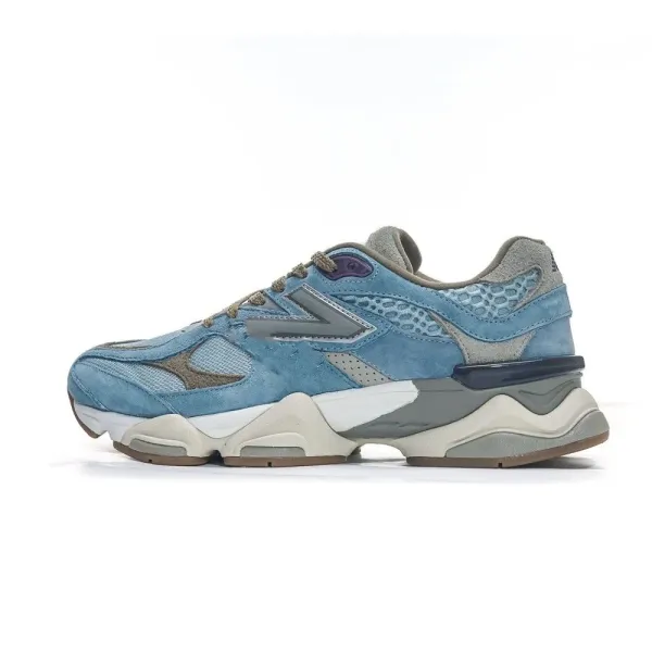 New Balance 9060 Blue Suede Chunky Sneakers - 1